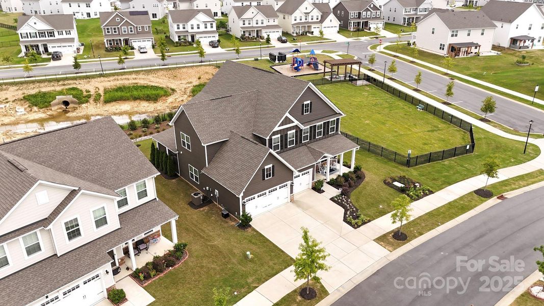 Front exterior of a new home in Springshire Creek, Indian Trail, NC, highlighting curb appeal (Image 18).