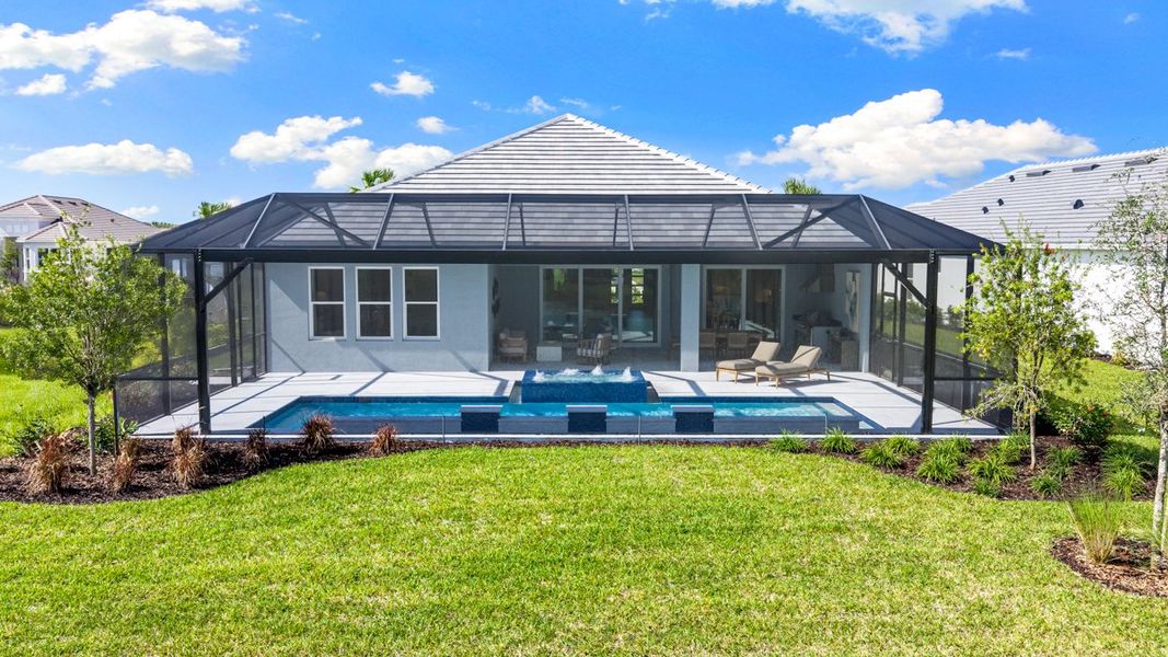 Representative exterior details of a home built from the Pallazio II by Taylor Morrison in Esplanade by the Islands, Naples (Image 25).