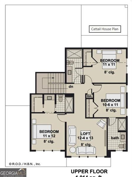 2D floor plan layout of this home in , Carrollton, GA (Image 3).