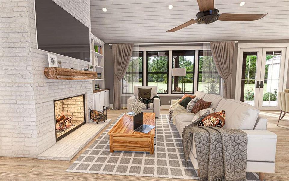Furnished interior view inside a new home in Oak Water Ranch, Granbury (Image 6).