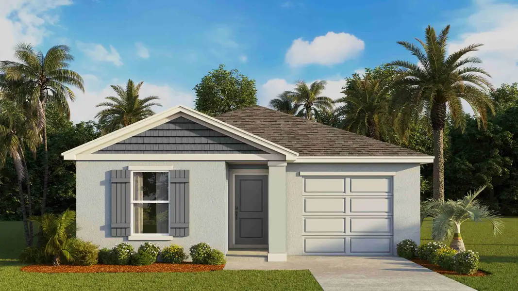 Representative exterior photo of a completed home built from the Cameron by D.R. Horton in Brighton Park, Hudson, FL (Image 4).