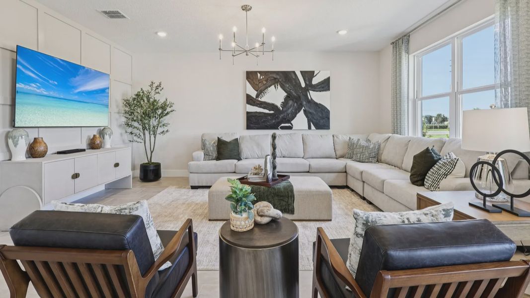 The Mangrove Model Living Area at Lakeside at Satilla by DRB Homes in Saint Cloud, FL The Mangrove Model Living Area at Lakeside at Satilla by DRB Homes in Saint Cloud, FL