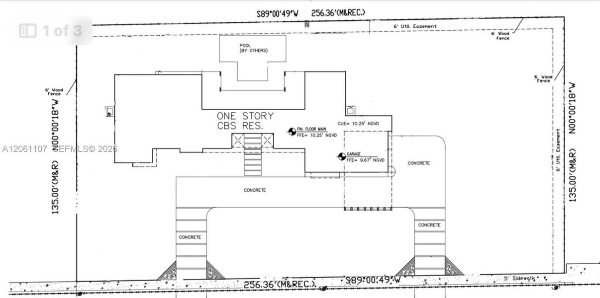 2D floor plan layout of this home in , Cutler Bay, FL (Image 3).