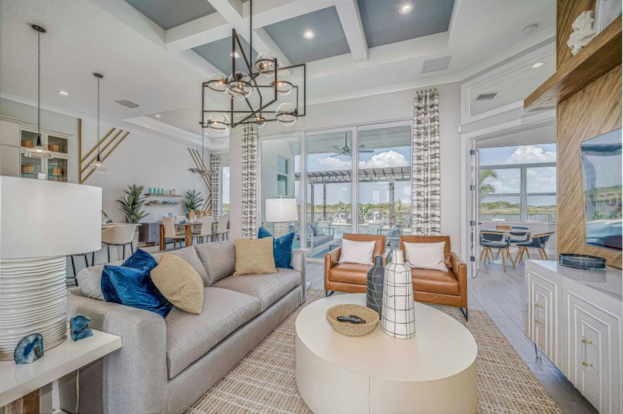 2D floor plan layout for the Sage by GHO Homes in Belterra, Port St. Lucie, FL (Image 53).