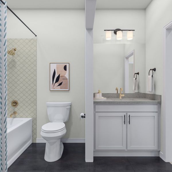 Furnished interior view inside a new home in Heritage, Dripping Springs (Image 14).