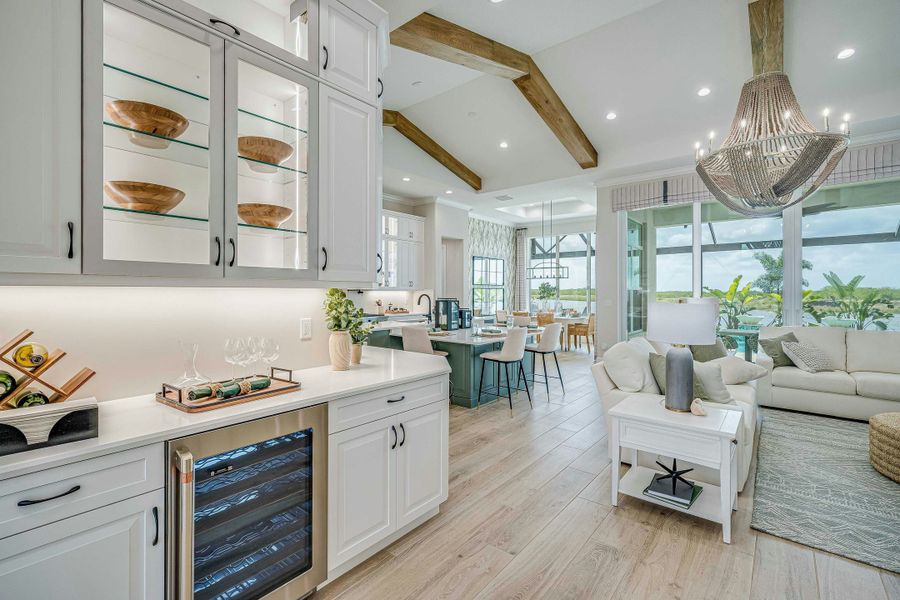 2D floor plan layout for the Willow Signature by GHO Homes in Belterra, Port St. Lucie, FL (Image 56).