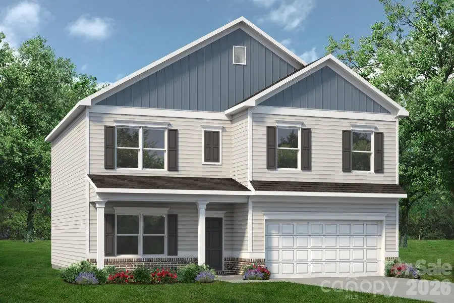 Front exterior of a new home in Winecoff, Salisbury, NC, highlighting curb appeal (Image 1). Front exterior of a new home in Winecoff, Salisbury, NC, highlighting curb appeal (Image 1).