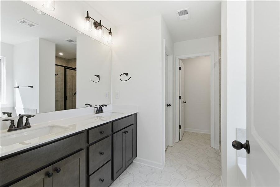 Furnished interior view inside a new home in The Overlook at Factory Shoals, Mableton (Image 11).
