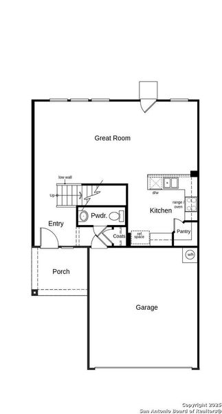 2D floor plan layout of this home in The Granary - Heritage Collection, San Antonio, TX (Image 3). 2D floor plan layout of this home in The Granary - Heritage Collection, San Antonio, TX (Image 3).