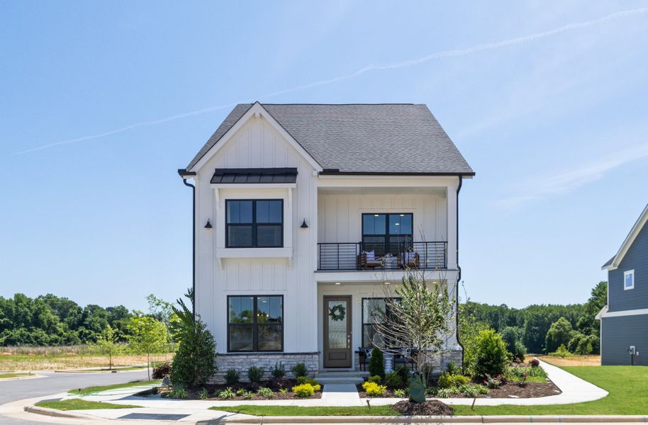Representative exterior photo of a completed home built from the Timothy 2 Story by Baker Residential in Atwater Station - Village Collection, Fuquay Varina, NC (Image 26).