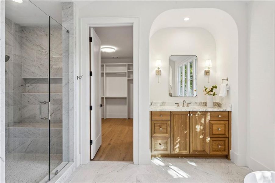 Furnished interior view inside a new home in , Atlanta (Image 33).