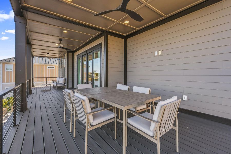 Exterior details and patio area of a home in , Little River (Image 32).