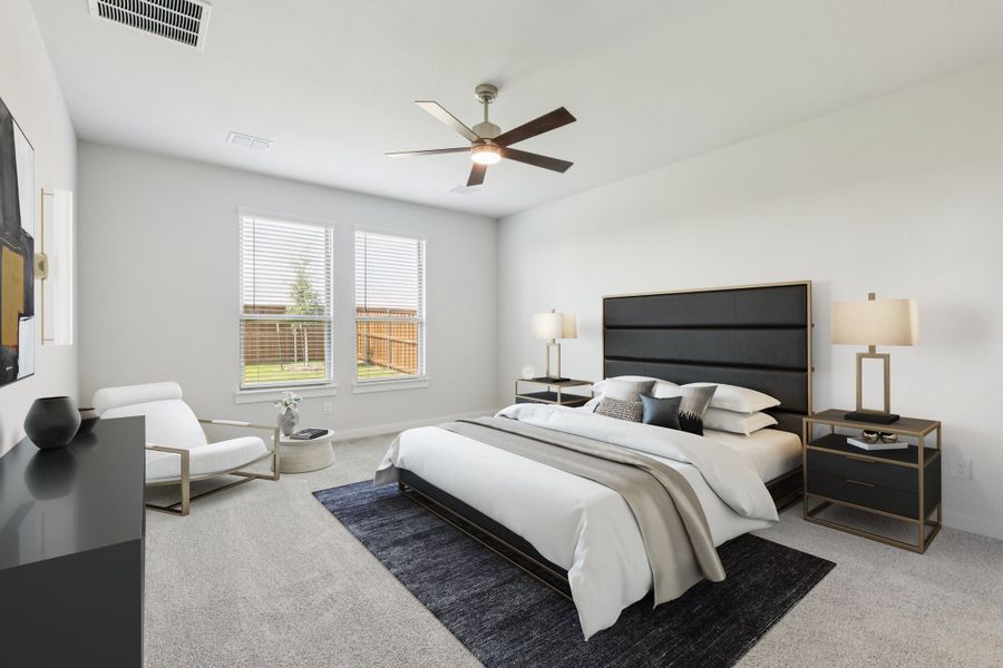 Primary Suite in the Masters home plan by Trophy Signature Homes – REPRESENTATIVE PHOTO Primary Suite in the Masters home plan by Trophy Signature Homes – REPRESENTATIVE PHOTO