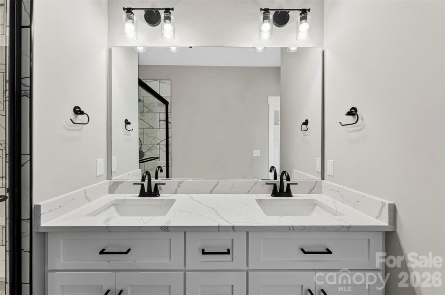 Double Sink Quartz Top Vanity