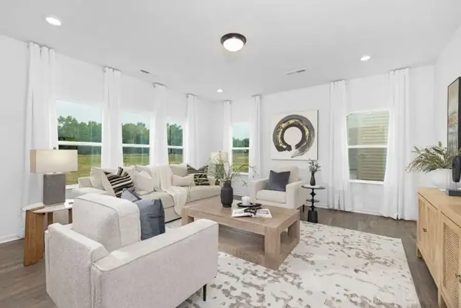Representative furnished interior of a home built from the Calgary by True Homes in Deerwood Place, North Charleston (Image 9).