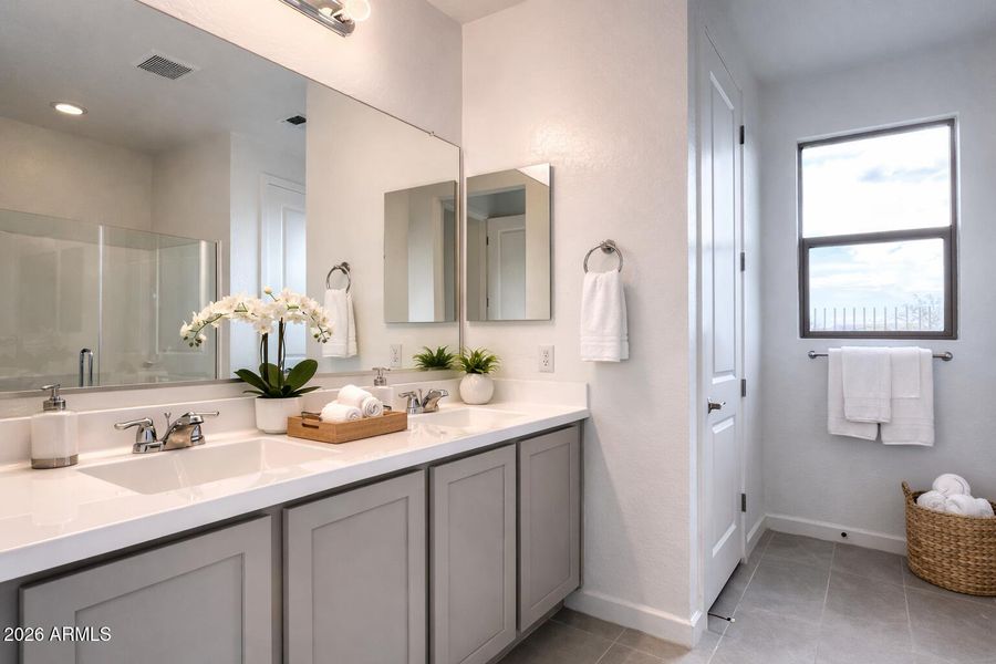 MASTER BATHROOM DOUBLE SINKS