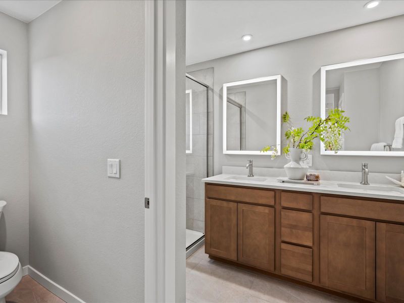 Furnished interior view inside a new home in Parkside at Victory Ridge, Colorado Springs (Image 18).