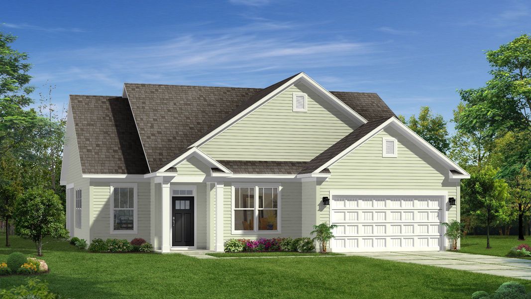 Representative exterior photo of a completed home built from the Oakleigh by DRB Homes in Benjamin's Grove, Woodruff, SC (Image 19).