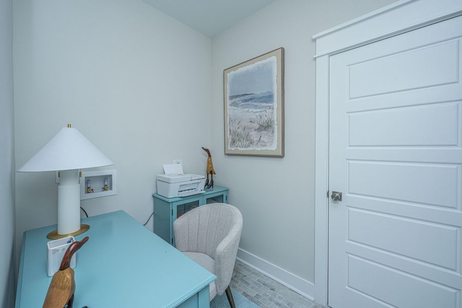 Furnished interior view inside a new home in Overlook at Copahee Sound, Awendaw (Image 36).