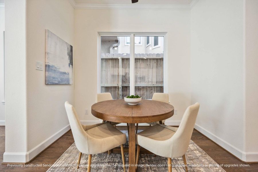 Your cozy breakfast nook offers the perfect space for weeknight meals or weekend brunches-with just the right amount of natural light.