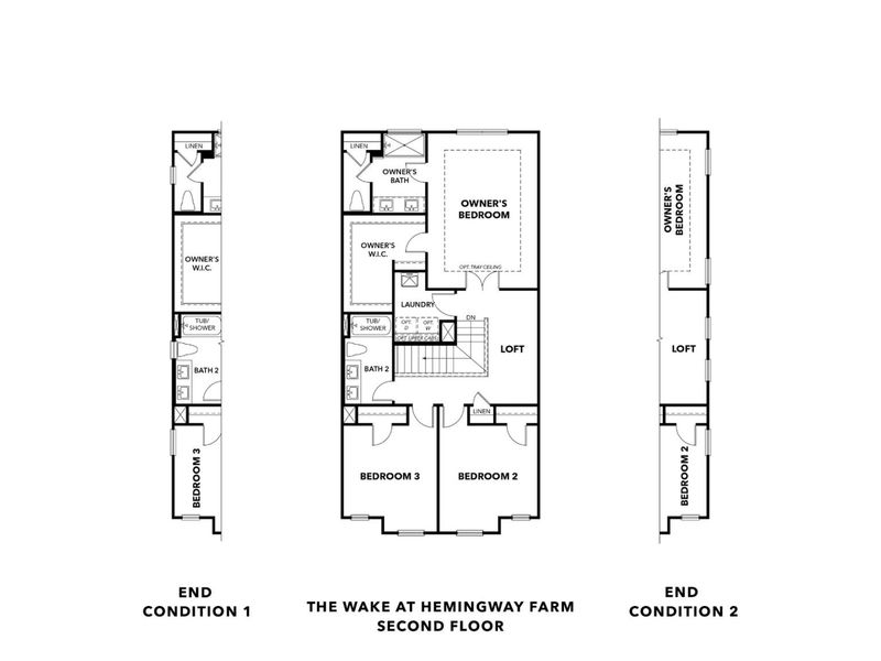 2D floor plan layout for the The Wake A by Davidson Homes LLC in Hemingway, Cumming, GA (Image 4).