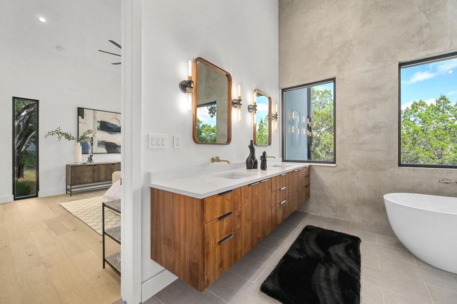 Furnished interior view inside a new home in , Jonestown (Image 27). Furnished interior view inside a new home in , Jonestown (Image 27).