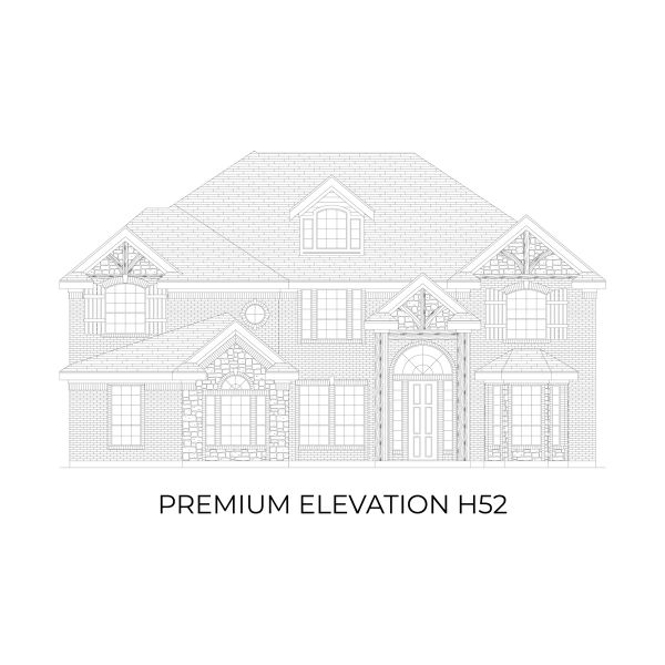 Representative rendering of the exterior for the Stonebriar 2FSW (w/Media) by First Texas Homes (Image 13).