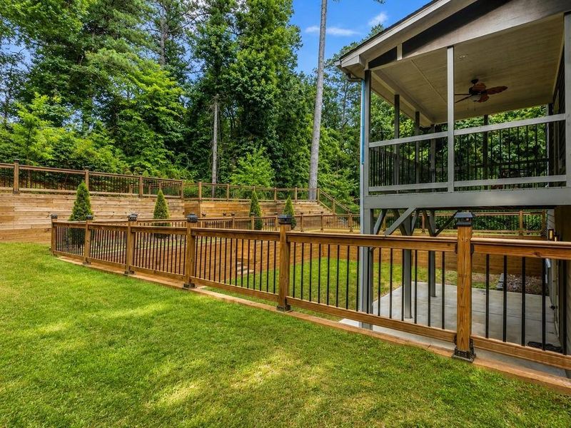 Exterior details and patio area of a home in , Atlanta (Image 3). Exterior details and patio area of a home in , Atlanta (Image 3).