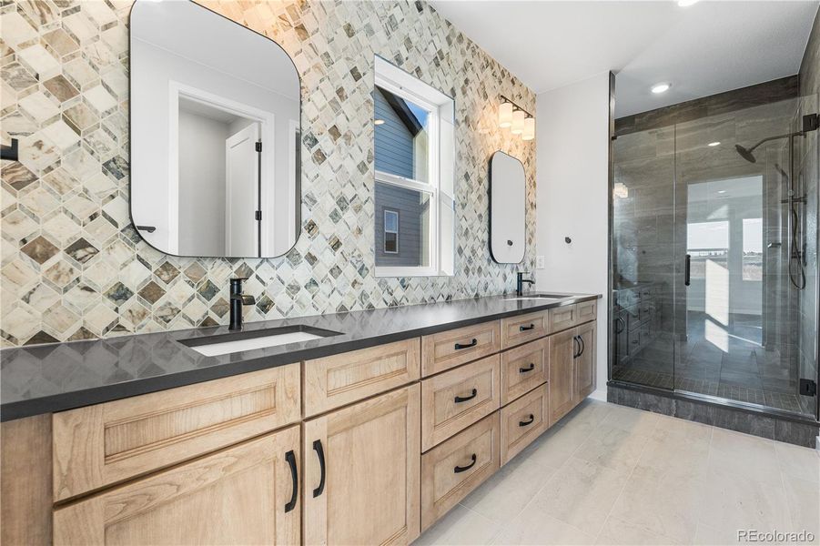 Furnished interior view inside a new home in Portrait at The Canyons, Castle Pines (Image 6).