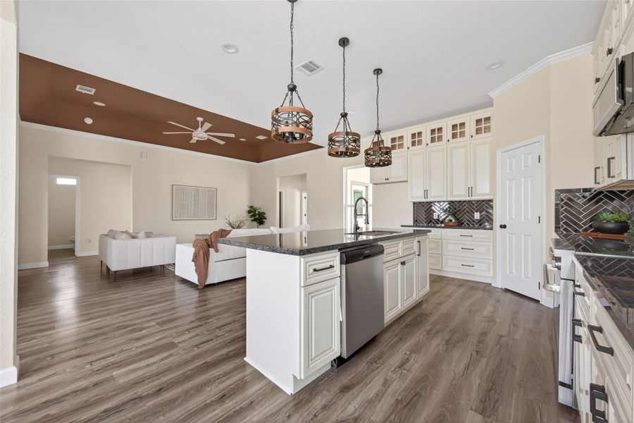 Furnished interior view inside a new home in , Huffman (Image 12).