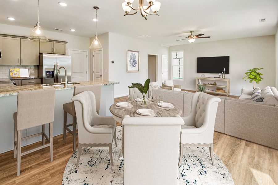 Representative furnished interior of a home built from the Naples by Stevens Fine Homes in River Tide Farms, Bolivia (Image 18).