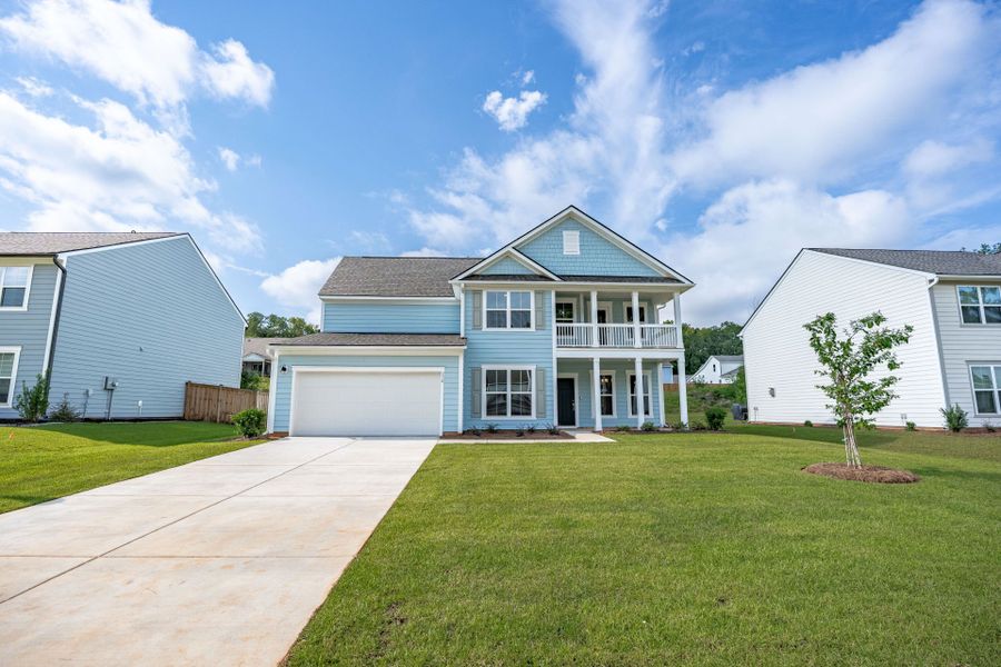 Front exterior of a new home in Carriage Estates, Lexington, SC, highlighting curb appeal (Image 21).