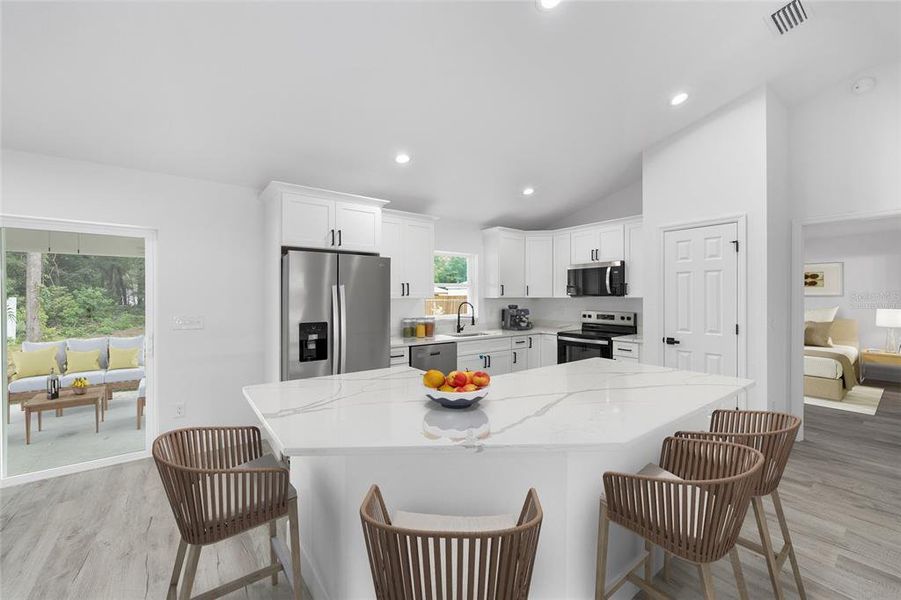 Model Home Kitchen Virtually Staged Model Home Kitchen Virtually Staged