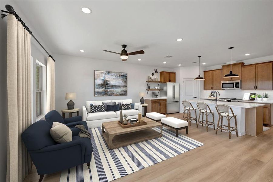 Furnished interior view inside a new home in Aspire at Noble Ridge, Howe (Image 5).