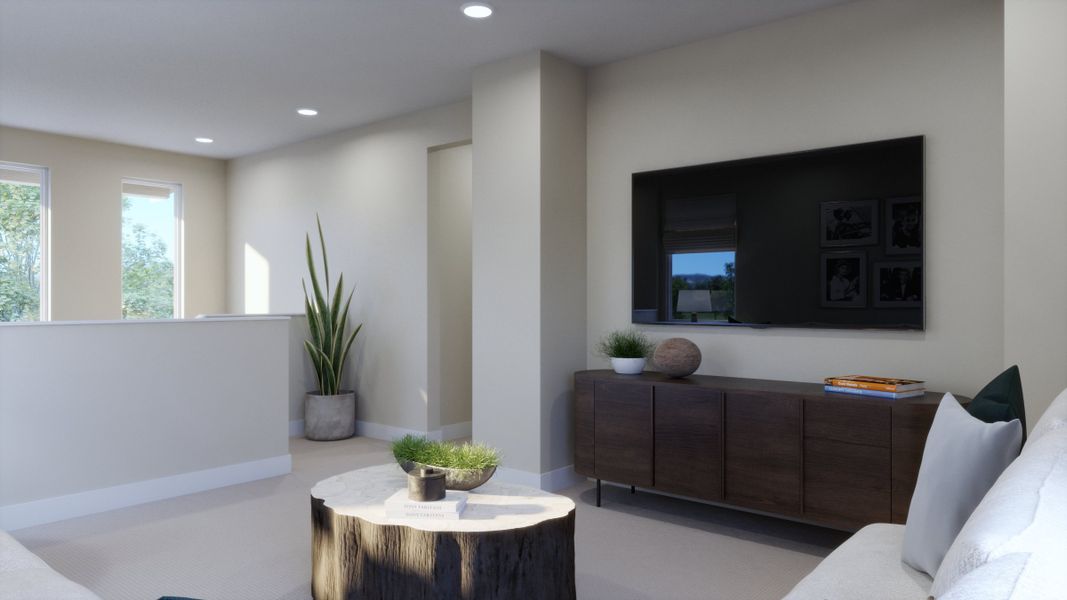 Representative furnished interior of a home built from the 3554 by Risewell Homes in Parkton Square, Kyle (Image 16).