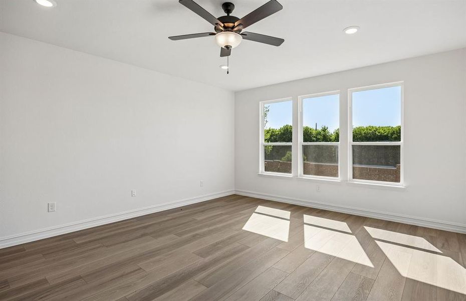 Gathering room with large windows