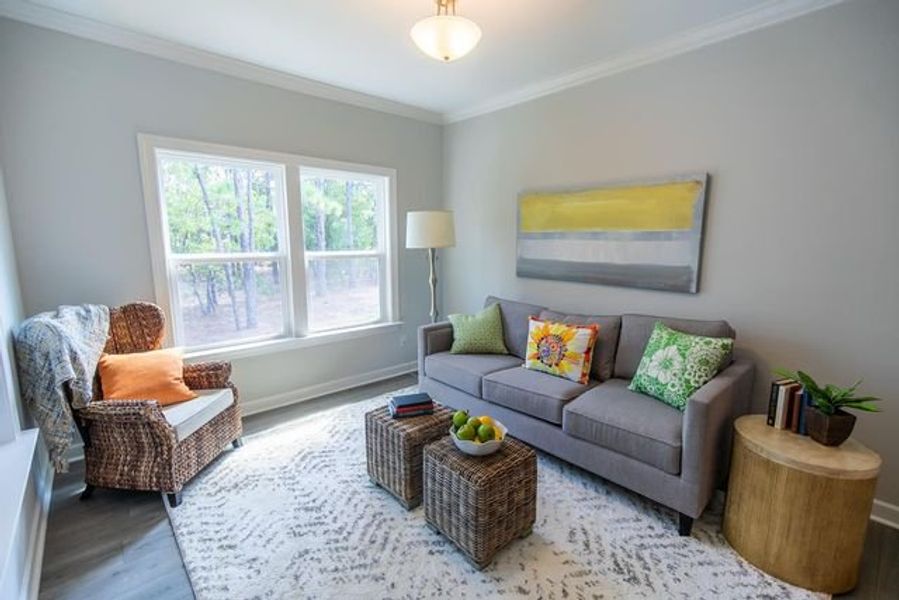 Representative furnished interior of a home built from the Langley by True Homes in Edgewater - Cottage Greens, Lancaster (Image 9).