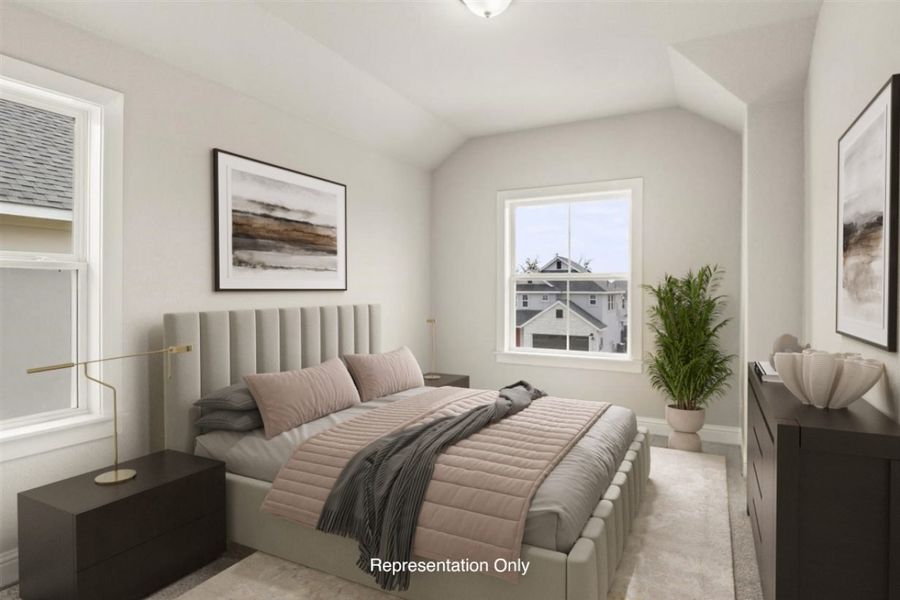 Representative furnished interior of a home built from the Clear Creek 1668 by Brohn Homes in Clear Creek, Round Rock (Image 8).