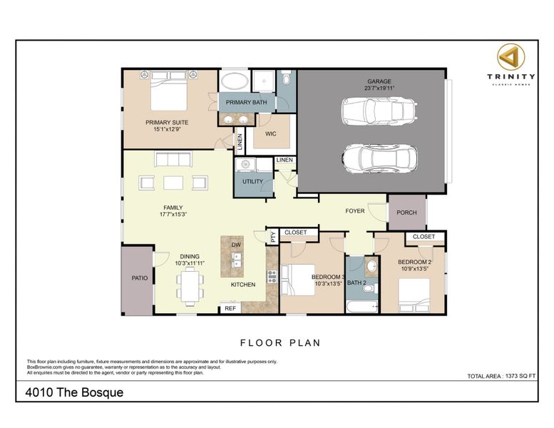 Representative exterior photo of a completed home built from the The Bosque by Trinity Classic Homes in Covenant Springs, Springtown, TX (Image 7).