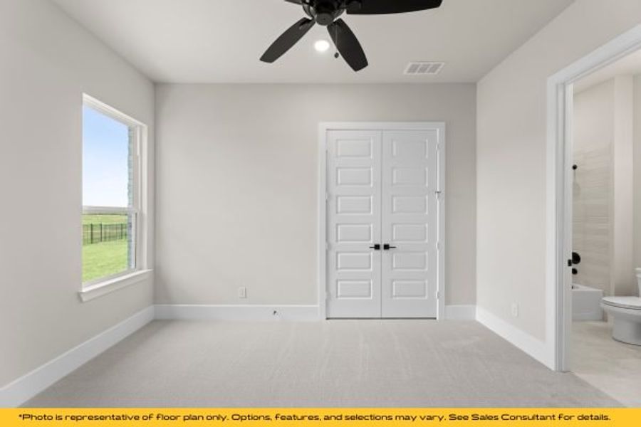 Representative unfurnished interior of a home built from the Belize by Stonefield Homes in Heath Golf and Yacht Club, Rockwall (Image 62).