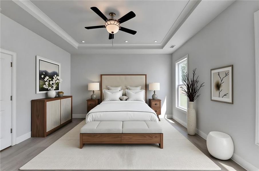 Furnished interior view inside a new home in , Suwanee (Image 34).