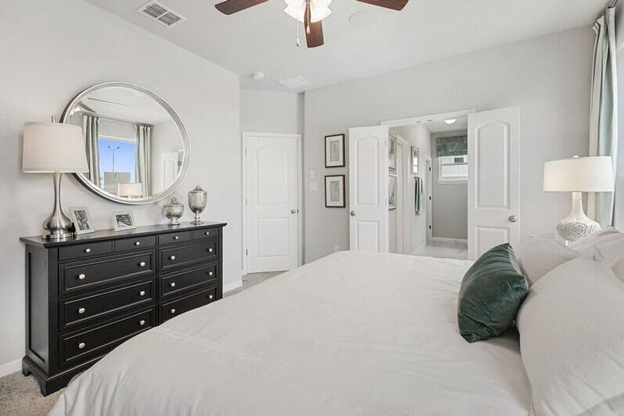 Furnished interior view inside a new home in Saddle Ridge at Wildhorse Ranch, Austin (Image 8). Furnished interior view inside a new home in Saddle Ridge at Wildhorse Ranch, Austin (Image 8).