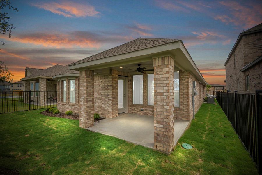 Exterior details and patio area of a home in Bridgeland, Cypress (Image 3).