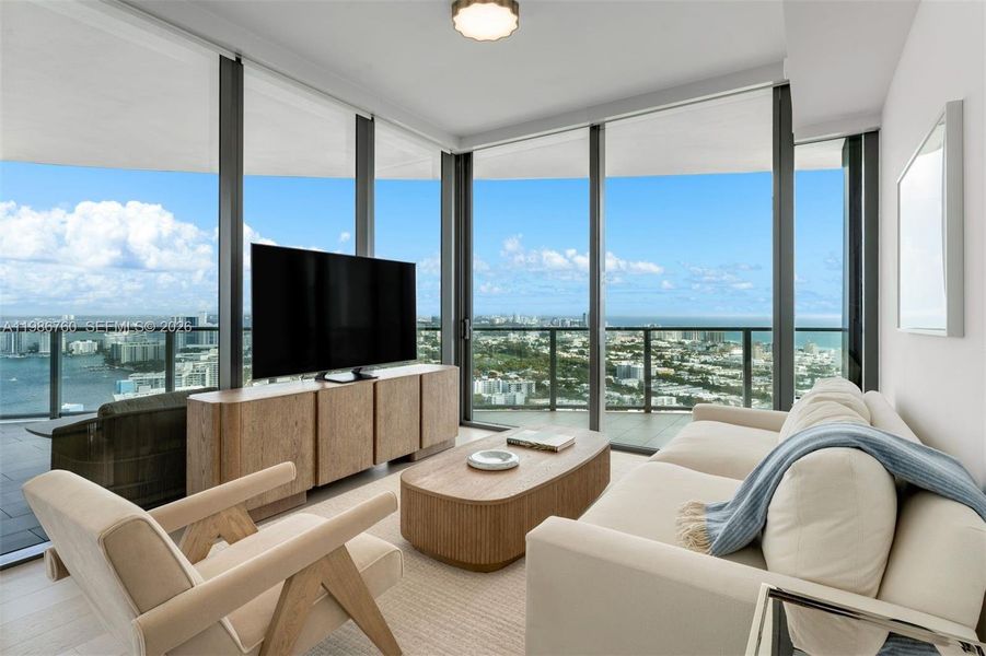 Furnished interior view inside a new home in , Miami Beach (Image 5).