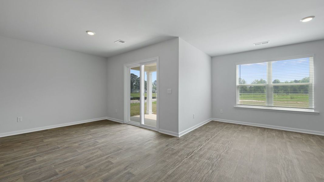 Representative unfurnished interior of a home built from the CALI by D.R. Horton in Evergreen, Holly Hill (Image 13). Representative unfurnished interior of a home built from the CALI by D.R. Horton in Evergreen, Holly Hill (Image 13).