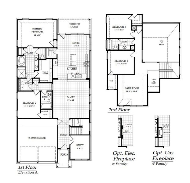 2D floor plan layout of this home in Avondale, Fate, TX (Image 4).