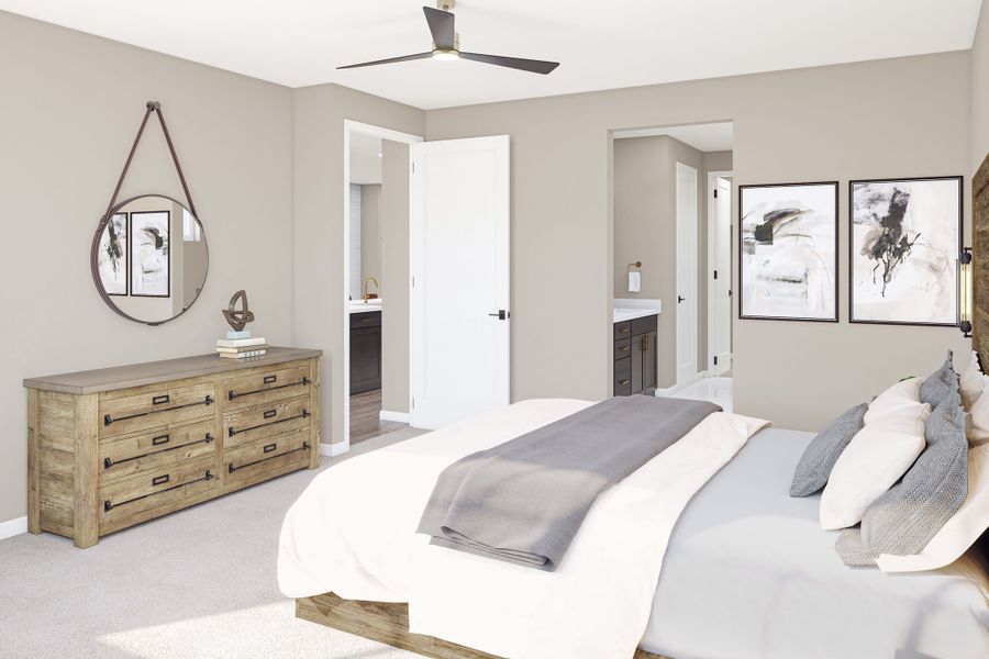 Representative furnished interior of a home built from the 3508 by Tri Pointe Homes in The Aurora Highlands, Aurora (Image 20).