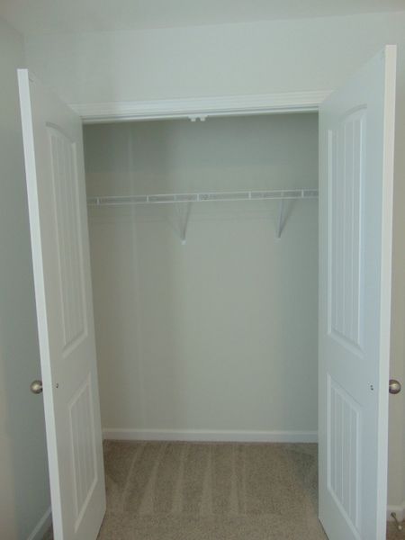 The second bedroom closet The second bedroom closet