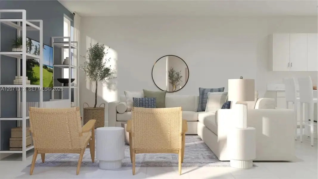 Furnished interior view inside a new home in Heron Pointe, Miami (Image 12). Furnished interior view inside a new home in Heron Pointe, Miami (Image 12).