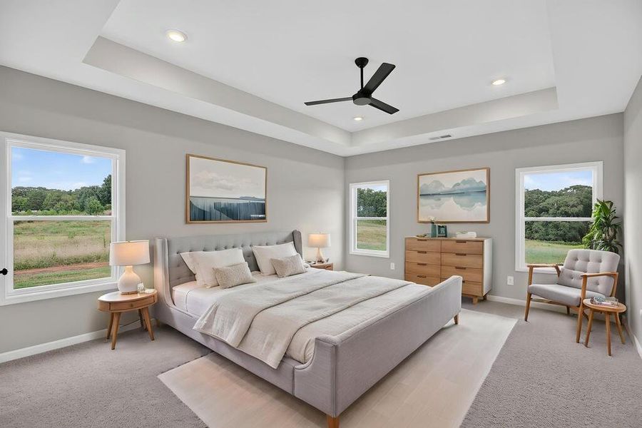 Furnished interior view inside a new home in Blackwelder Bluff, Bowdon (Image 14).